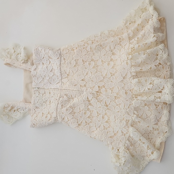 Rare Editions Pale Yellow Lace Paery Dress Size 10 - Picture 2 of 10